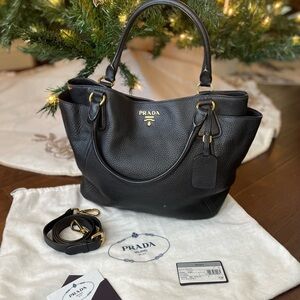 Prada Sacca 2 Manici Black Tote